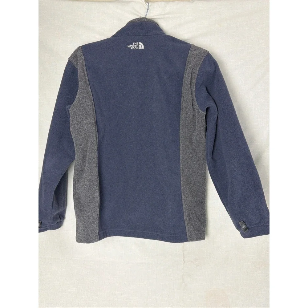The North Face Full Zip Fleece Jacket Navy Blue Gray Mens Small 0266